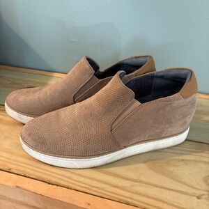 Heeled Leather Sneaker Bootie